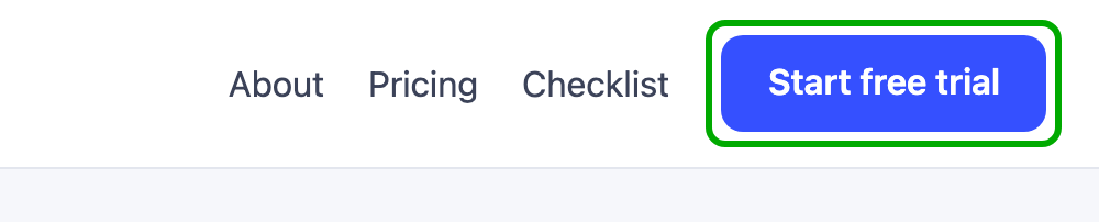 The same header after the fix, with the button inside the screen
